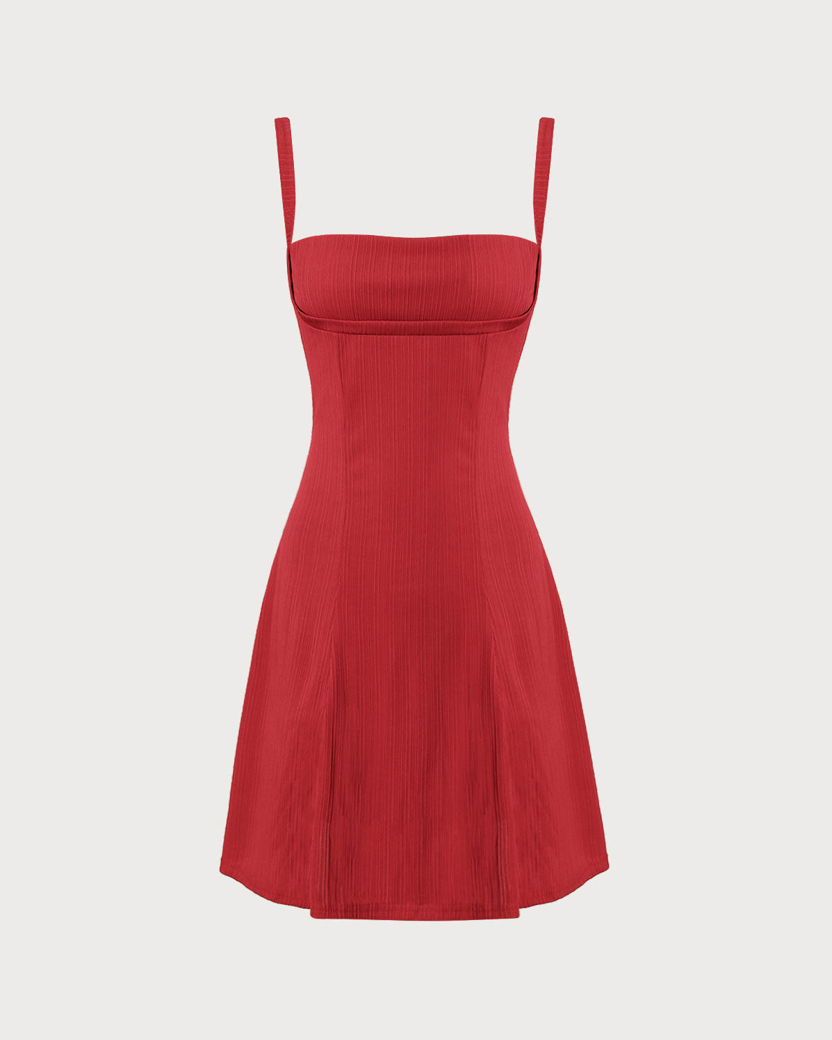Red A-Line Slip Mini Dress