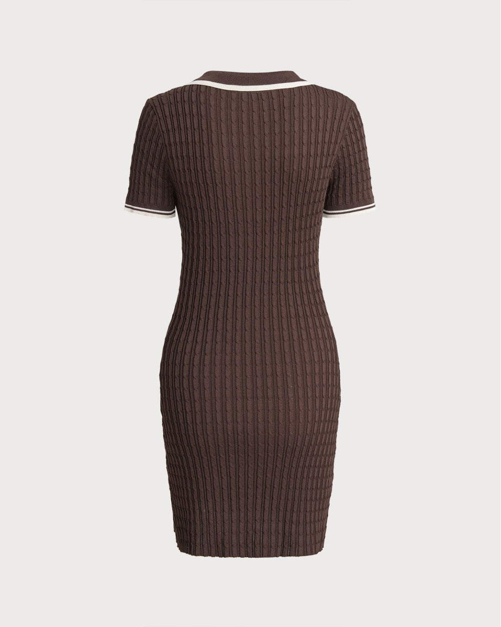 Coffee Bodycon Sweater Mini Dress