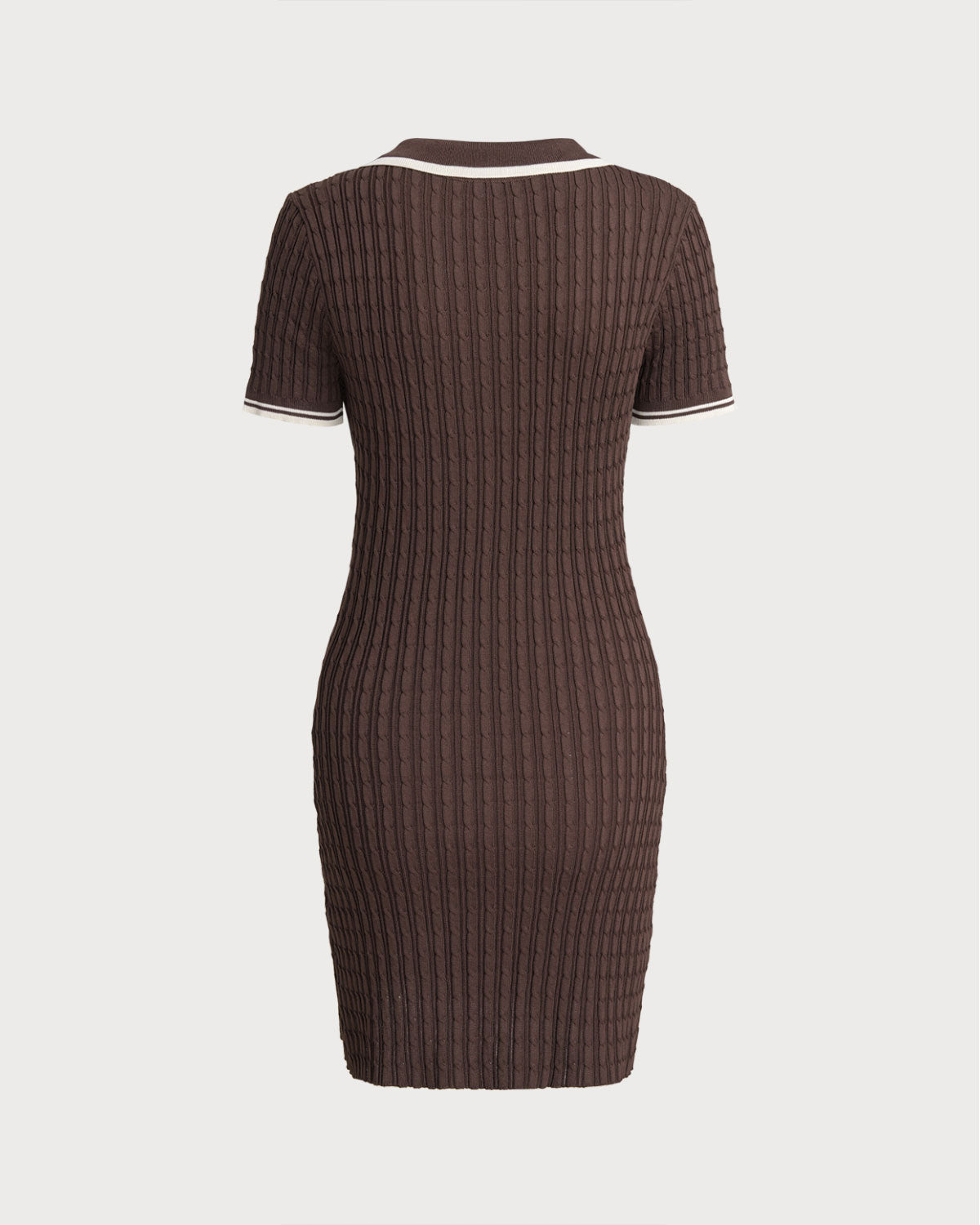 Coffee Bodycon Sweater Mini Dress