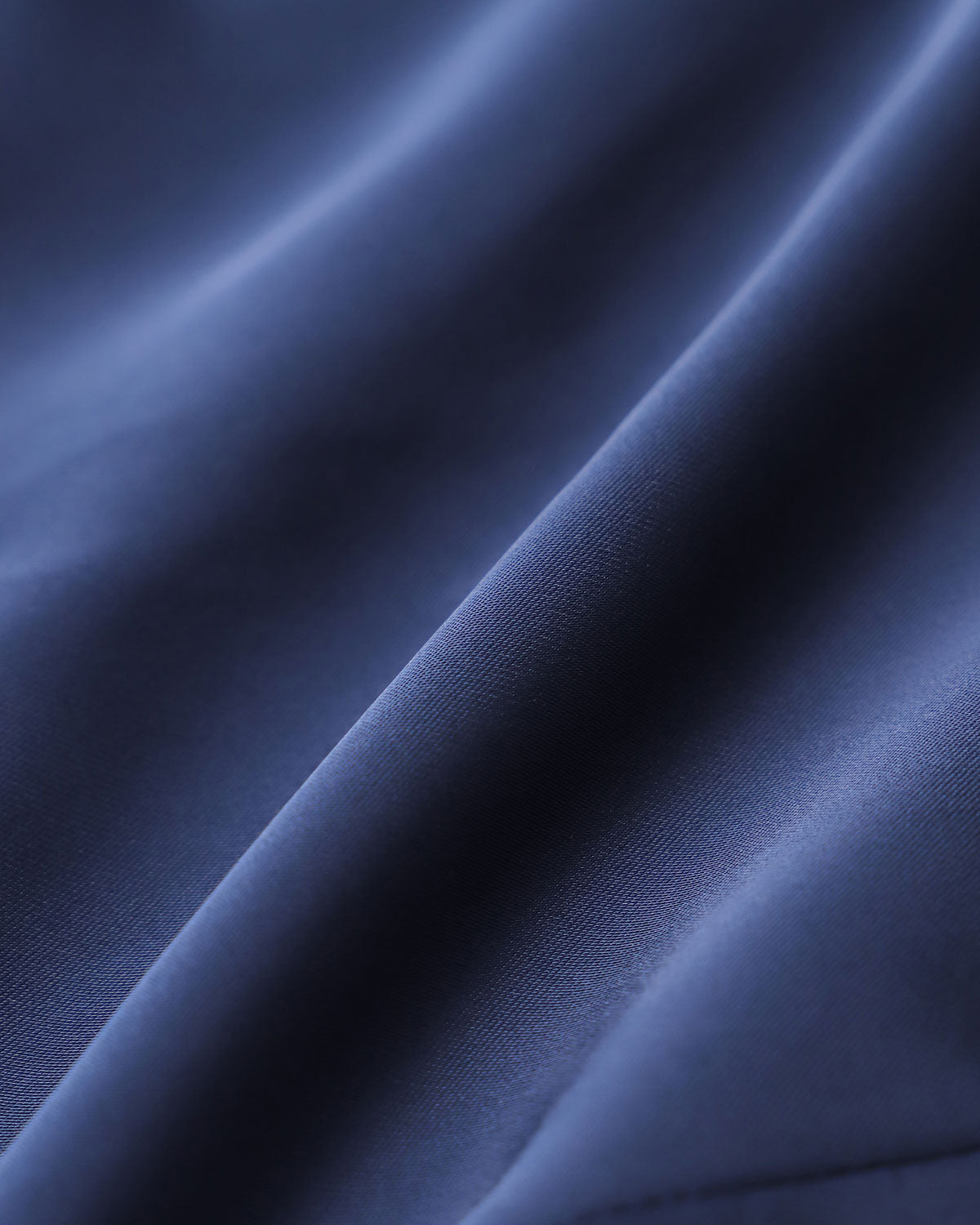 Navy Satin Button Blouse